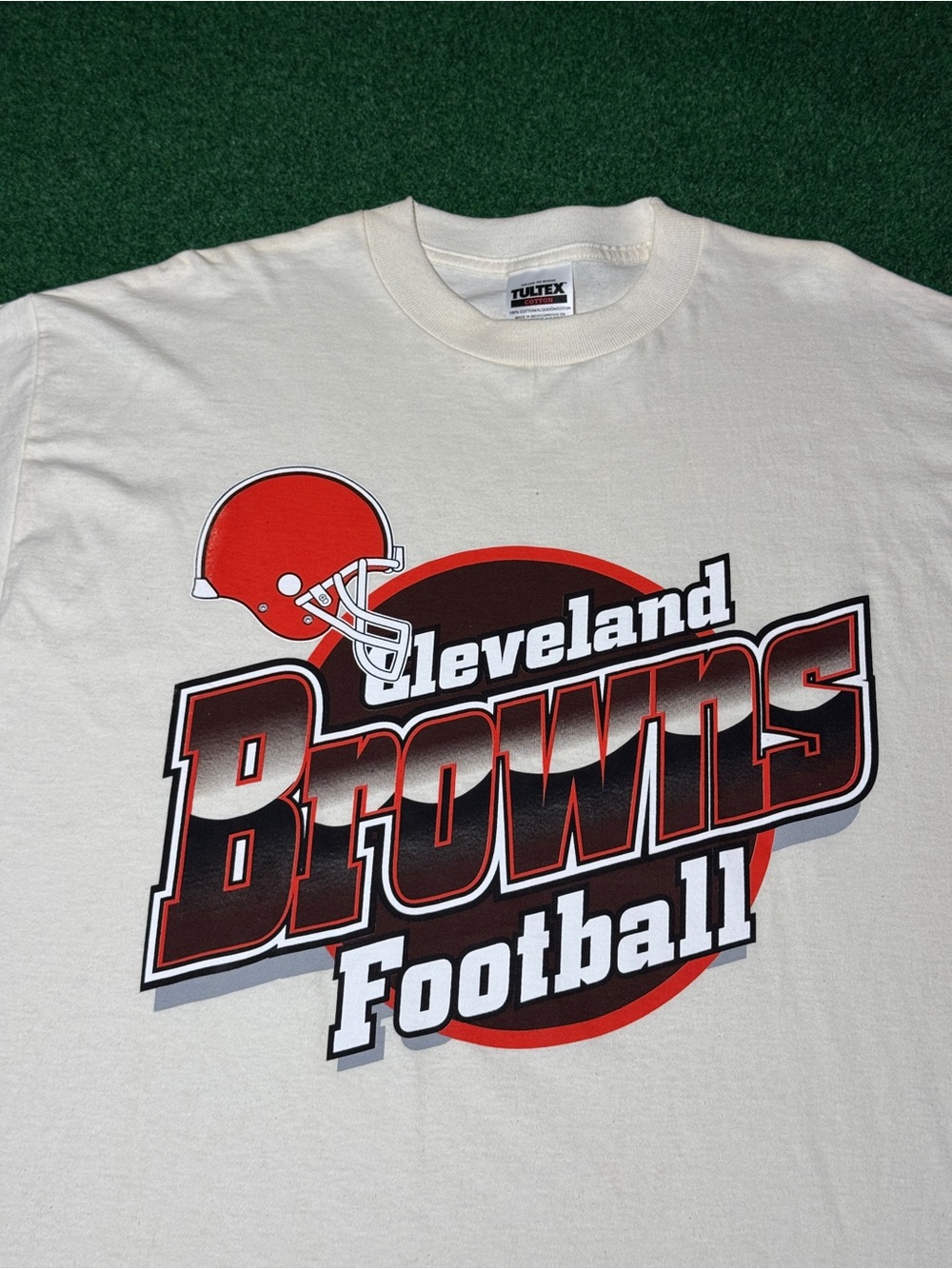 Vintage 90s Cleveland Browns Football T-shirt, White NFL Dawg Pound Cavs (XL)
